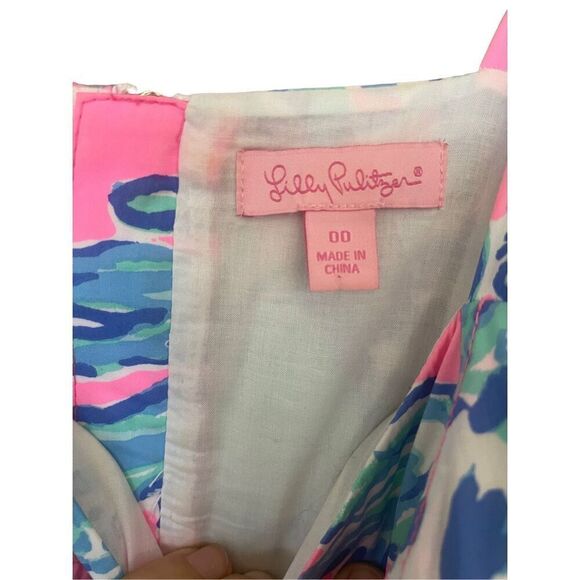 Lilly Pulitzer Womens Multicolor Seashells Ardleigh Fit And Flare Dress Size 00 - Picture 8 of 12